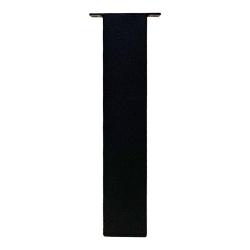 Tafelpoot zwart vierkant 8 bij 8 cm en hoogte 43 cm  van staal (koker 8 x 8 cm) - 4 stuks