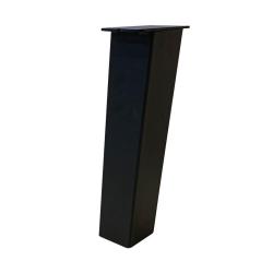 Tafelpoot zwart vierkant 8 bij 8 cm en hoogte 40 cm  van staal (koker 8 x 8 cm) - 4 stuks