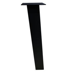 Tafelpoot zwart vierkant 10 bij 10 cm en hoogte 72 cm  van staal (koker 10 x 10 cm) - 4 stuks