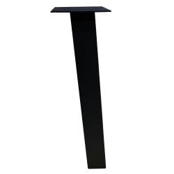 Tafelpoot zwart vierkant 8 bij 8 cm en hoogte 72 cm  van staal (koker 8 x 8 cm) - 4 stuks
