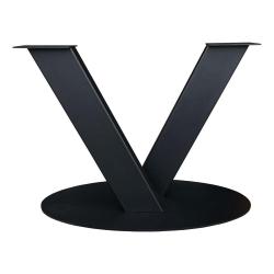 V-poot zwart v vorm 100 bij 50 cm en hoogte 73 cm  van staal (koker 10 x 20 cm)