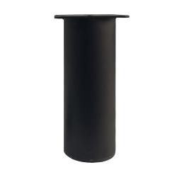 Meubelpoot zwart rond Ø 4 cm en hoogte 13 cm  van staal