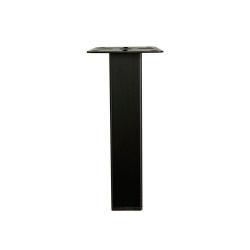 Meubelpoot zwart vierkant 2,5 bij 2,5 cm en hoogte 15 cm  van staal (koker 2,5 x 2,5 cm)