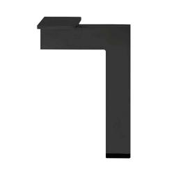 Meubelpoot zwart design 14 bij 1,5 cm en hoogte 30 cm  van staal