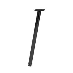 Meubelpoot zwart rond Ø 2,5 cm en hoogte 42 cm  van staal