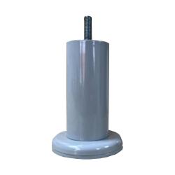 Meubelpoot grijs rond Ø 4,2 cm en hoogte 10 cm  van staal (M8)