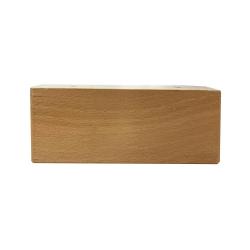 Meubelpoot houtskleur rechthoek 15 bij 5 cm en hoogte 6 cm  van massief hout