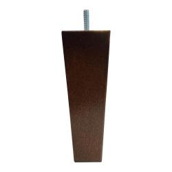 Meubelpoot bruin taps 5,5 bij 5,5 cm en hoogte 16 cm  van massief hout (M8)