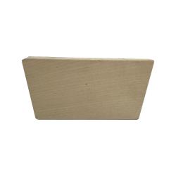 Meubelpoot houtskleur rechthoek 12,5 bij 4 cm en hoogte 6 cm  van massief hout