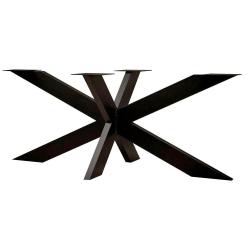 Matrix zwart spinpoot 160 bij 70 cm en hoogte 72 cm  van staal (koker 10 x 3 cm)
